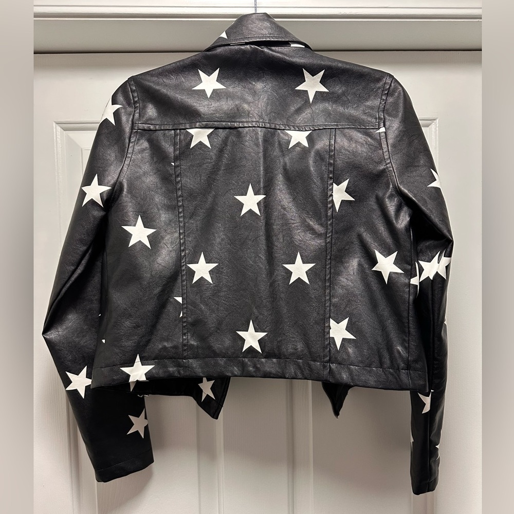 Le Lis Collection leather star jacket